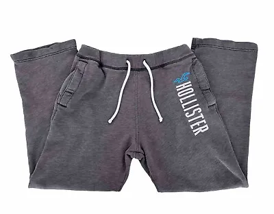 Men’s Vintage Hollister Spell Out  Gray XS Cotton Straight Leg Sweatpants • $6.80