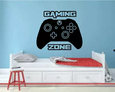 Xbox Gaming Zone Controller Wall  Art Vinyl Sticker Bedroom Various Colours • £3.99