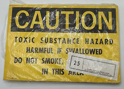 22 Vintage CAUTION Toxic Substance Hazard.. Factory Safety Sign Caution Warning • $30