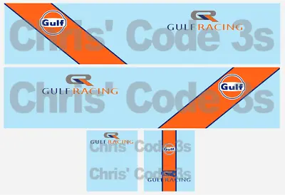 Code 3 Adhesive Vinyl Trailer Decals - Gulf Racing - 1/50 1/76 1/148 1/87 • £6