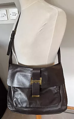 £72.50 • Buy Max Mara Ladies Very Soft Brown Leather Buckle Bag Size Medium 