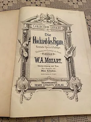 Antique Die Hochzeit Des Figaro- Collection Litolff Mozart • $85