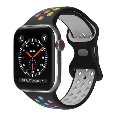 $6.99 • Buy For Apple Watch Nike Sport Strap Band Series 7 6 5 4 3 SE | 38 40 41 42 44 45mm