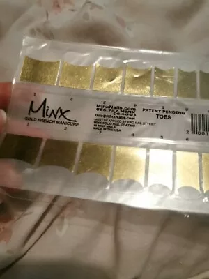 Gold French Manicure (toes) MINX PROFESSIONAL NAIL WRAPS NEW SALON QUALITY  • £15