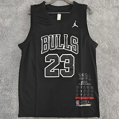 Nike#23 Michael Jordan Black Out MVP Bulls Jersey With White Borders Size L/48 • $74.95