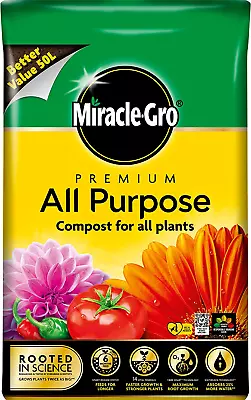 Miracle-Gro Premium All Purpose Compost 50L • £20.45