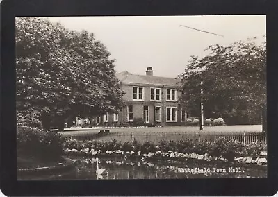 Whitefield Town Hall Manchester Bury Lancashire Real Photographic RPPC • £0.99