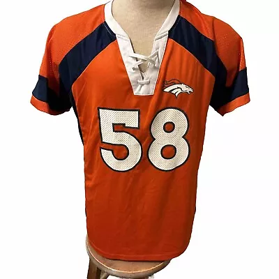 Denver Broncos Majestic Jersey Shirt Orange Blue XXL Miller 58 • $25