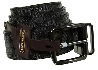 New Authentic Coach F64839 Men Wide Harness Cut-To-Size Reversible Belt QB/Black • $89.99