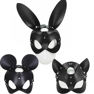 Women Sexy Hood Mask With Ear Cosplay Party Wear Cute Rubber Cover Eye Face • $13.99