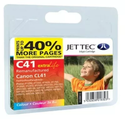 CL-41 Colour Jettec Manufactured Printer Ink Cartridge • £16.98