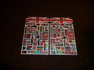 I Love England London Sticker Sheets Set A & B. Great For Kids / Scrapbooking • £4.85