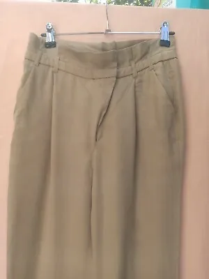 Mango Size 6 Lightweight Summer Camel Pale Brown Trousers • £6