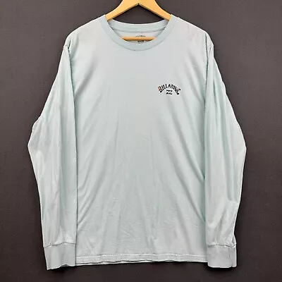 Billabong Premium Shirt Mens Large Blue Long Sleeve Surf Wave Beach 100% Cotton • $14.95