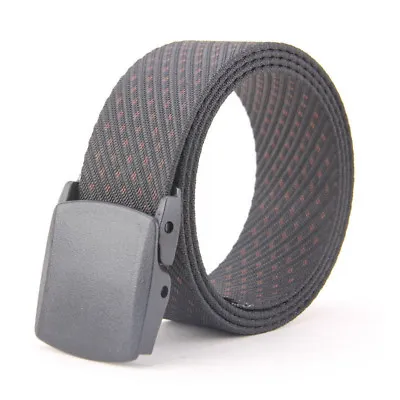 Airport Friendly Black Belt Adjustable Plastic Clip On Buckle Metal Free For Man • $9.99