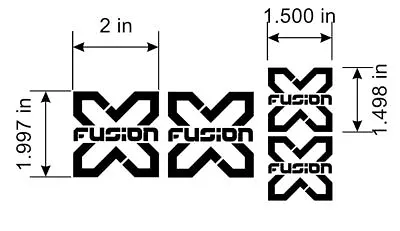 Custom X Fusion Decal Set. Custom Colors. MTB Bike Shock Fork Frame.  • $9.50