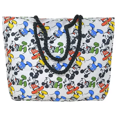 Disney Mickey Mouse Satin Polyester Beach Tote With Rope Handle • $19.99