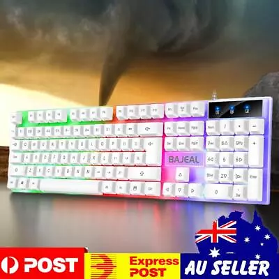 RGB Gaming Keyboard Mouse Kit USB Wired Keyboard Mouse Set For Desktop Laptop • $21.09