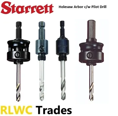 Starrett Holesaw Arbors Starrett Arbors A1 A2 A4 A10 Complete With Pilot Drill • £19.53