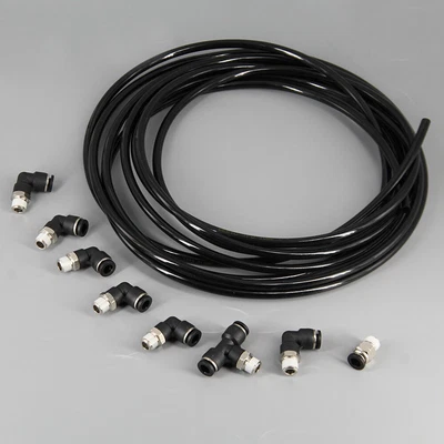$26.99 • Buy PUSH LOCK Black Vacuum Fitting Kit Turbo Wastegate & Solenoid For Turbo Vehicles