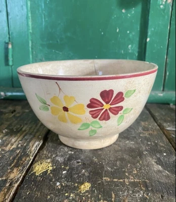 £62.46 • Buy Antique Arklow Spongeware Bowl 1930s Irish Country Kitchen