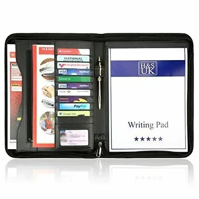 Hgv Drivers Tacho Organiser A4 Portfolio Zipped Card Holder Writing Pad Trucker • £12.29