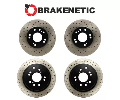 F&R BRAKENETIC Premium Drill Brake Rotors 30mm Z32 300ZX Conversion 4/5LUG • $496.50