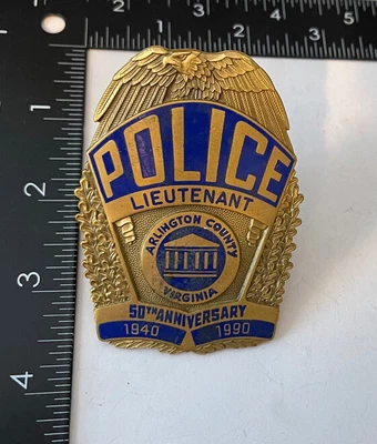 $160 • Buy Collectible Obsolete Vintage Fairfax County, VA Police Badge 1990