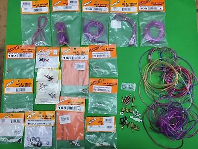 Robart Air Retract Accessories RC JET AIRPLANE PARTS LOT Tubing Hoses Fittings • $56