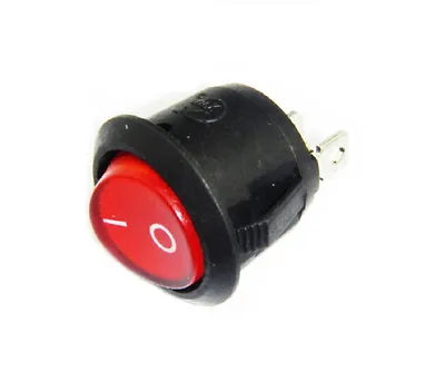 5PCS Red Light 3 Pin ON-OFF SPST Round Boat Rocker Switch 6A/250V 10A/125V AC  • $1.53