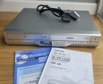 £64.99 • Buy Toshiba VCR/DVD Recorder Combi Player Copy Transfer VHS - DVD | D-VR15-S-TB