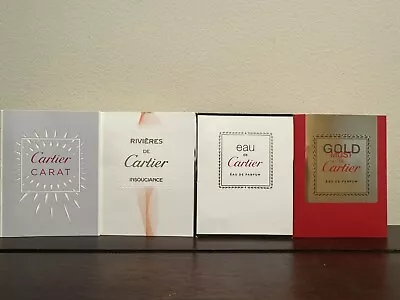 Four Cartier Carat Rivieres Must Perfume Spray Samples 1.5ml / 0.05 Oz Each New • $9.99