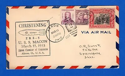 USS Macon ZRS-5 Christening Akron Ohio March 11 1933 • $8.99