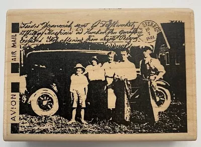 Stampington Family Car Postal Postage Collage Mixed Media Rubber Stamp K5501 • $9.95