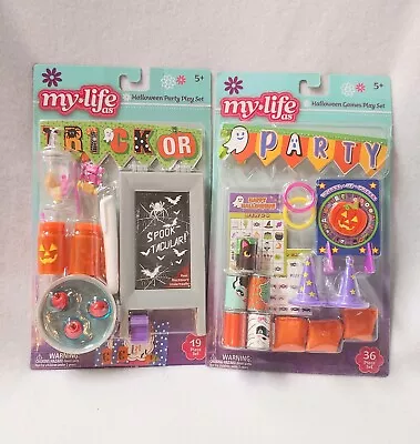 MY LIFE AS HALLOWEEN PARTY & GAMES Play Sets For 18  Doll Bobbing For Apples New • $37.99