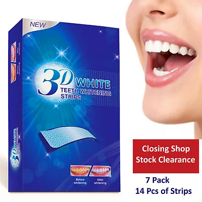 $5.74 • Buy Teeth Whitening Strips Clean Gel Bleach Dental Strength Easy Tooth Bleach