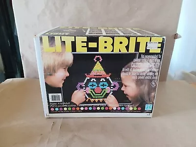 Vintage 1981 Lite Brite Original Box WORKS With Pegs Instructions Read Descript • $35