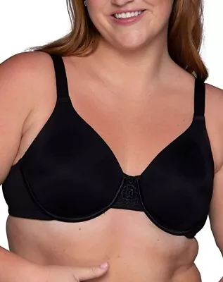 NWT Vanity Fair Women's Beauty Back Smoothing Minimizer Bra 40DDD - Black • $16