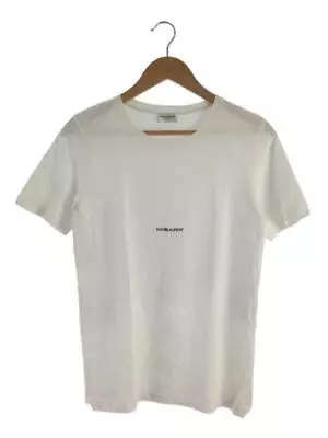 SAINT LAURENT/Small Logo/T-shirt/XS/Cotton/WHT/464572// • £189.76
