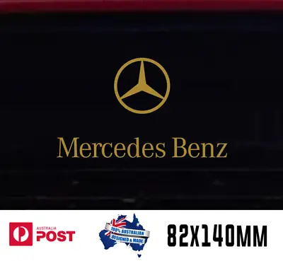 2x Mercedes Benz AMG Windshield Windscreen Sticker Decal 140mm GOLD • $10.50