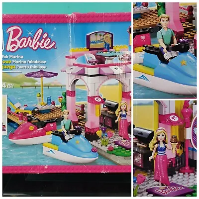 Mega Bloks Barbie Build 'n Play Fab Marina Jet Ski Ken Blocks 80252 254 Pcs New • $52.74