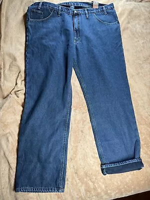 RK Brand Men's Fleece Lined Jeans Real Work Wear 44x32 • $13.99