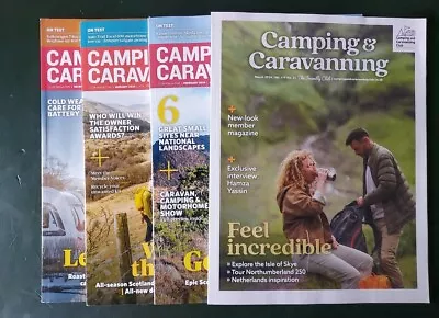 4 X Camping & Caravanning Club Magazine Dec 23 Jan Feb Mar 2024 • £0.99