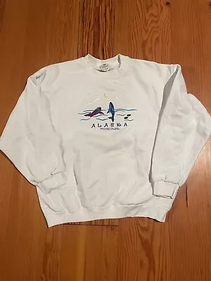 Vintage Alaska The Last Frontier Pullover Sweatshirt  Princess Cruises Large • $3