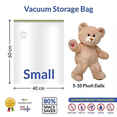 Strong Vacuum Storage Bags Space Saver Small Size For Home Travel Pack Of 6 UK • £8.75