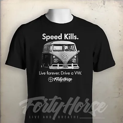 $22.95 • Buy VW Shirt/Hoodie - Speed Kills Split Kombi