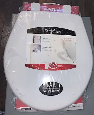 Mayfair White Plastic Round Toilet Seat • $9.99