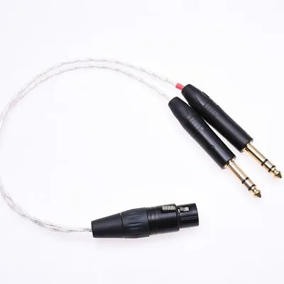 Silver Plated Shield Cable For Mytek Brooklyn DAC 2 1/4 6.35mm Male To 4-pin Xlr • $32