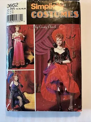 Simplicity 0662 Dance Hall Girl Moulin Rouge Can-Can Costume Bust 36-42 FF UNCUT • £11.68