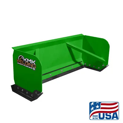 8' Green Skid Steer Snow Pusher Box/bobcat/kubota/quick Attach/free Shipping • $2095